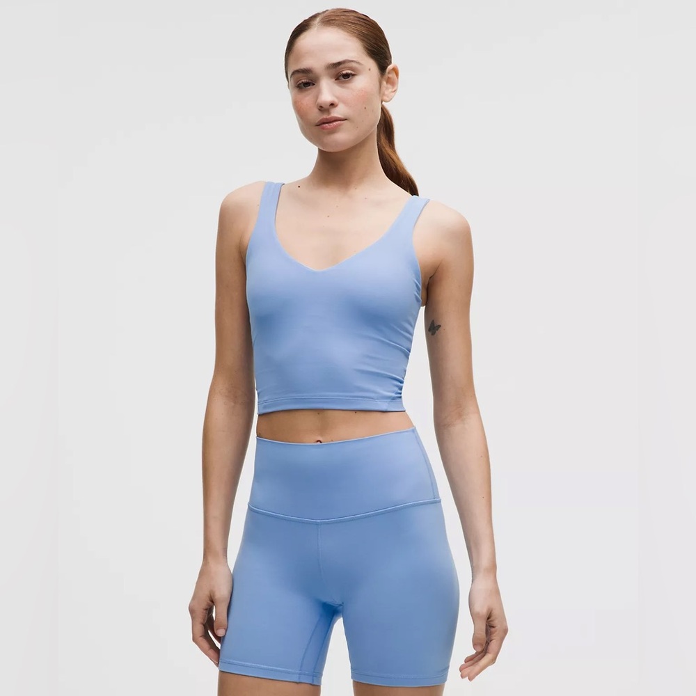 Lululemon Align Tank Top Blue Size 2 Built-In Bra Pads Yoga Athleisure